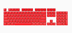 PBT Double-Shot Pro Keycaps -- 105-KeyBE  ORIGIN Red AZERTY BE