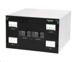 Power Distribution Panel, Dual Input Main Input Breaker, 6U, 230/400V, Black, 438x265x460mm