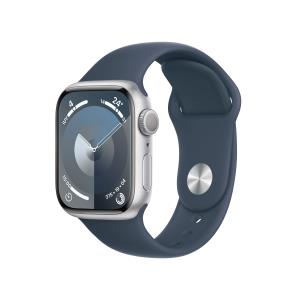 Watch Series 9 Gps 41mm Silver Aluminium Case With Storm Blue Sport Band M/l