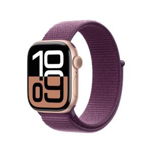 Watch Series 10 Gps 42mm Rose Gold Aluminium Case With Plum Sport Loop