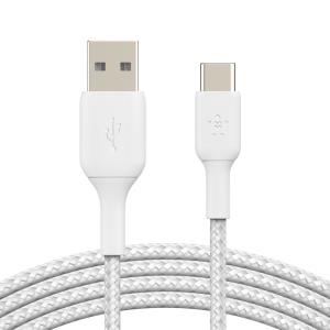 USB-a To USB-c Cable Braided 2m White