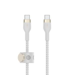 Boost Charge USB-c To USB-c 2.0 Braided Silicon 2m White