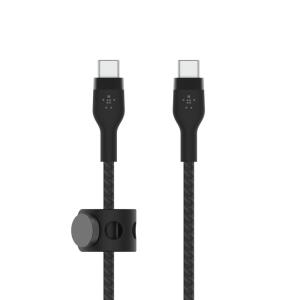 Boost Charge USB-c To USB-c 2.0 Braided Silicon 2m Black