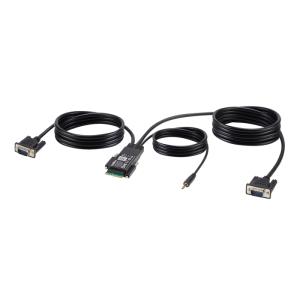 Modular Vga W/audio Dual Head Console Cable 1.8m