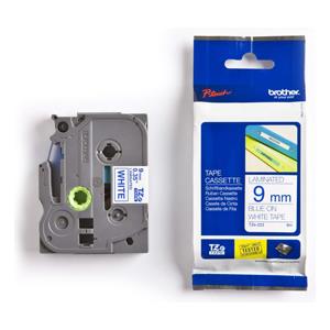 Tape 9mm Lami Blue On White (tze-223)