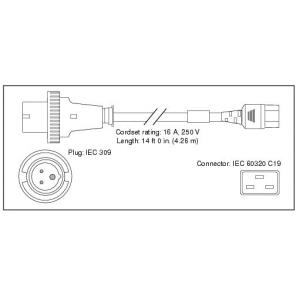 Catalyst 6000 Switch - Power Cord Ac 250vac 16a Intl