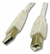 USB 2.0 A/B Cable - White 3m