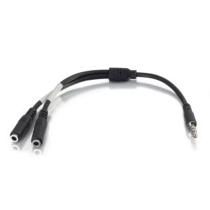 Cable 4-pin 3.5mm Male To Dual 3.5mm Female Adapter 15cm