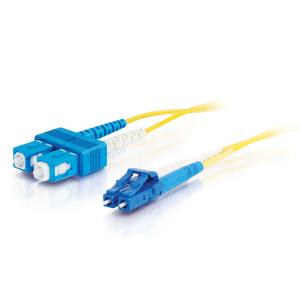 Fibre Optic Cable Lc-sc 9/125 Os1 Duplex Singlemode Pvc (lszh) Yellow 3m