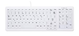 AK-C7000F-U1 Hygiene Compact Sealed - Keyboard With Numeric Pad - Corded USB - White - Qwerty UK
