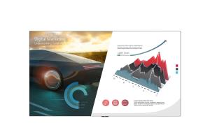 Commercial LED Digital Signage Panel - LAEC015-GN - 136in - Full HD 1920 z 1080 (16:9) - HDMI/ Wireless - Built-in Speakers - Black