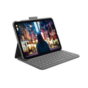 Slim Folio For iPad 10th Generation Oxford Grey Qwerty  Italian