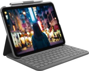 Slim Folio For iPad 10th Generation Oxford Grey Qwerty US