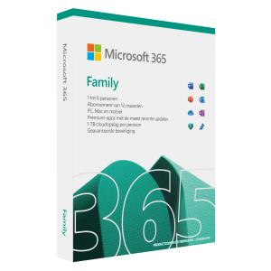 Microsof 365 Family - 1year Subscription - Win/mac/android/ios - Dutch - Medialess P8