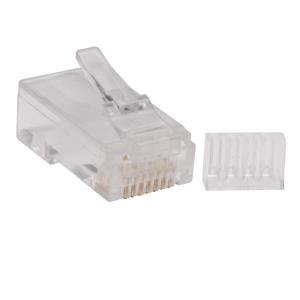TRIPP LITE CAT6 RJ45 Modular Connector Plug with Load Bar Solid/Stranded Conductor Round TRIPP LITE CAT6 Wire 100-pack