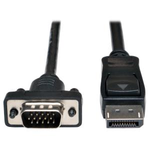 TRIPP LITE DisplayPort 1.2 to VGA Active Adapter Cable DP w/ Latches to HD15 (M/M) 1920x1200/1080p 3 ft 91cm