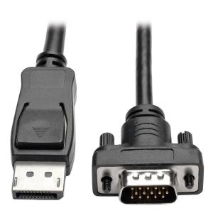 TRIPP LITE DisplayPort 1.2 to VGA Active Adapter Cable DP with Latches to HD15 (M/M) 1920x1200/1080p 10 ft 3m