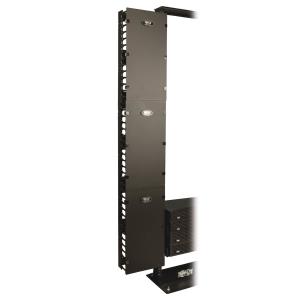 TRIPP LITE SmartRack 12in Width High Capacity Vertical Cable Manager - Double finger duct with cover