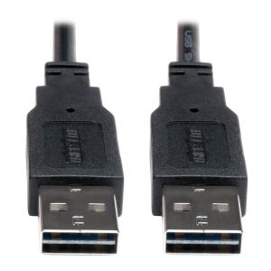 TRIPP LITE Universal Reversible USB 2.0 Hi-Speed Cable (Reversible A to Reversible A M/M) 3m 10-ft