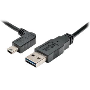 TRIPP LITE Universal Reversible USB 2.0 Hi-Speed Cable (Reversible A to Left-Angle 5Pin Mini B M/M) 1.8m