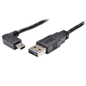 TRIPP LITE Universal Reversible USB 2.0 Hi-Speed Cable (Reversible A to Right-Angle 5Pin Mini B M/M) 1.8m