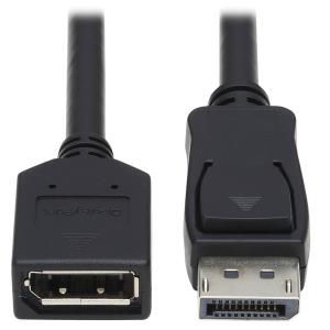 TRIPP LITE DisplayPort Extension Cable with Latch, 4K x 2K (3840 x 2160) @ 60 Hz, HDCP 2.2 (M/F) 1.8m