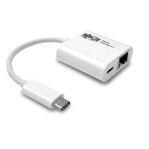 TRIPP LITE USB 3.1 Gen 1 USB-C to Gigabit Ethernet NIC Network Adapter with USB-C Charging Port (U436-06N-G-C)