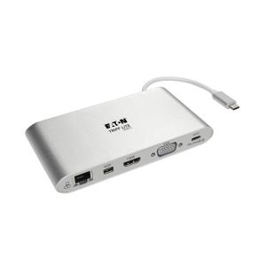 TRIPP LITE Docking Station USB-C - DVI / HDMI / VGA / DP / MDP / USB A / Gbe / Mememory Card / 3.5mm / USB-C / PD Charging - 60w Power delivery