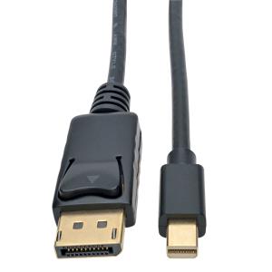 TRIPP LITE Mini DisplayPort to DisplayPort 4K @ 60 Hz Adapter Cable (M/M), 4096 x 2160 (4K x 2K), Black 91cm
