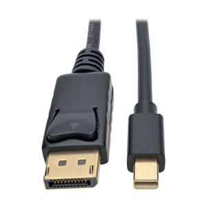TRIPP LITE Mini DisplayPort to DisplayPort 4K @ 60 Hz Adapter Cable (M/M), 4096 x 2160 (4K x 2K), Black 1.8m