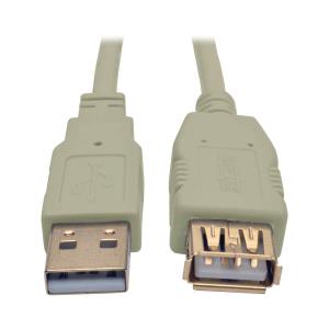 TRIPP LITE USB 2.0 Hi-Speed Extension Cable (M/F), Beige, 6 ft 1.8m