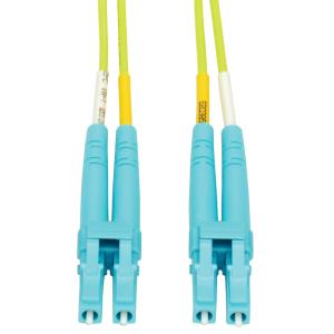 TRIPP LITE LC to LC Multimode Duplex Fiber Optics Patch Cable, 1M - 100Gb, 50/125, OM5, LC/LC, Lime Green