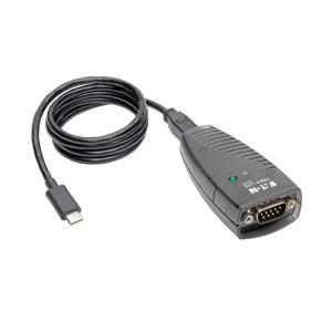 TRIPP LITE USB-C to Serial Adapter (DB9) - Keyspan, High-Speed (M/M), Detachable Cable, TAA
