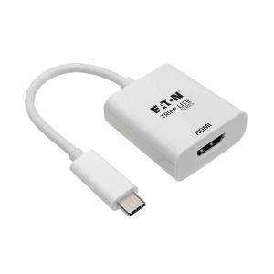 TRIPP LITE USB-C 3.1 to HDMI 4K Adapter, M/F, Thunderbolt 3 Compatible, 4K @ 60 Hz, White