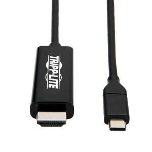 TRIPP LITE USB-C to HDMI Adapter Cable (M/M) - 3.1, Gen 1, Thunderbolt 3, 4K @ 60 Hz, Converter on HDMI End, Black - 91cm