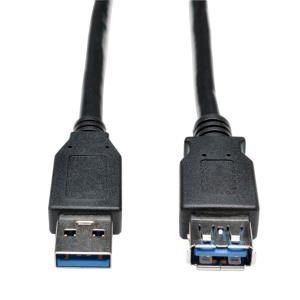 TRIPP LITE USB 3.0 SuperSpeed Extension Cable - USB-A to USB-A, M/F, Black, 3ft 0.9m