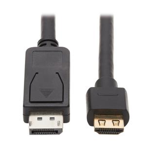 TRIPP LITE DisplayPort 1.2a to HDMI 2.0 Active Adapter Cable (M/M) - Grip HDMI Plug, 4K @ 60 Hz, 3m 10ft Black