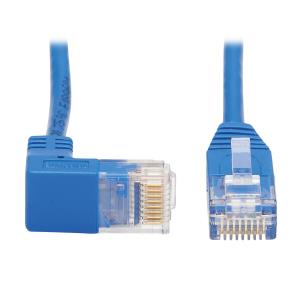 TRIPP LITE Slim Patch Cable - CAT6 - molded - 30cm - Blue - Right-Angle Down