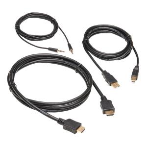 TRIPP LITE HDMI KVM Cable Kit - 4K HDMI, USB 2.0, 3.5 mm Audio (M/M), Black, 1.8m