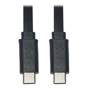 TRIPP LITE USB-C Flat Cable (m/m) USB 2.0 Thunderbolt 3 Black/0.9m