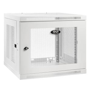 TRIPP LITE SmartRack 9U Low-Profile Switch-Depth-Plus Wall-Mount Rack Enclosure Cabinet, White