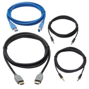 TRIPP LITE HDMI KVM Cable Kit for Tripp Lite B005-HUA2-K and B005-HUA4 KVM, 4K HDMI, USB 3.2 Gen 1, 3.5mm 1.8m