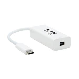 TRIPP LITE USB-C to Mini DisplayPort Adapter Cable (M/F) with Equalizer, 8K UHD, HDR, DP 1.4, White 15.2cm