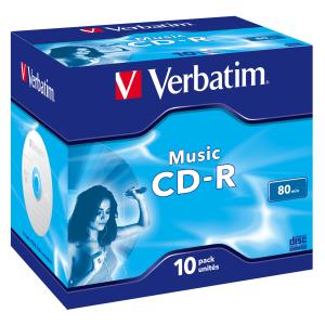 Cdr Recorder Media 700MB 80min 10-pk Colored With Jewel Case