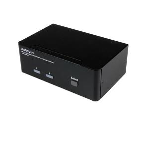 KVM Switch Dual DisplayPort USB W/ Audio & USB Hub 2 Port