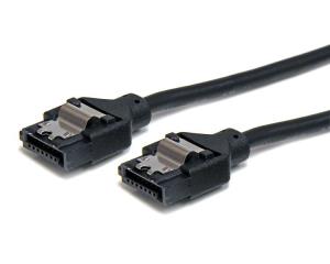 Latching Round SATA Cable - 12in