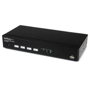 KVM Switch 4 Port USB DVI With Ddm Fast Switching Technology And Cables