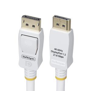 Vesa Certified DisplayPort 1.2 Cable, 4k 60hz, 21.6gbps, Latching Dp Connectors, Dp 1.2 DisplayPort Cable, Dp Monitor Cord, M/m 3m White