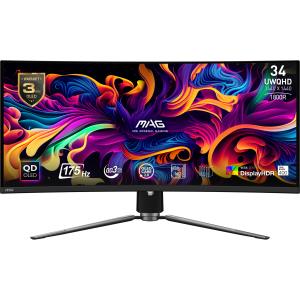 Gaming Monitor LCD Optix Mag341cqp - 34in - 3440 X 1440 - Curved - Black