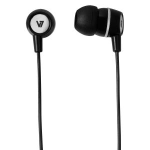 Earbuds With Inline Mic Black 3.5mm Plug For Mobile Devices